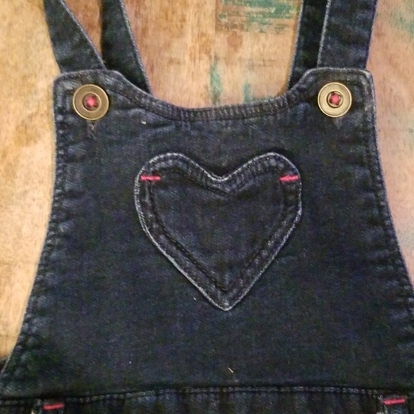 6-9M Denim 😍Heart Overall Skirt😍 - Picture 2 of 5